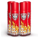 4 x ReinoldMax Feuerlöschspray 500ml Feuerlöscher Küche Wohnwagen Zelt