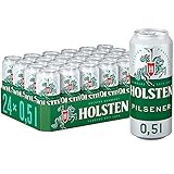 Holsten Pilsener 4,8 % Vol. Premium Pils l |24 Dosenbiere 0,5 L mit erfrischend feinherbem Geschmack | Bierdose Einweg (24 X 0.5 L)