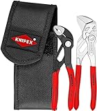 Knipex Mini-Zangenset, 2-teilig, mit KNIPEX Cobra® XS und Zangenschlüssel XS, Werkzeugtasche, Gürtelclip, Zangenset, EDC, 00 20 72 V01