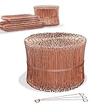 Heimfleiss® Rödeldraht Betonbindedraht 1,0 x 100-160 mm (1000 Stk.) - verkupferter Bindedraht in 250, 500 & 1000er Bündel - Ösendraht Drilldraht für Drillapparat & Rödelzange - Drahtsackverschlüsse