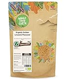 Wholefood Earth Bio-Goldener Leinsamen 1 kg | Roh | GVO-frei | Vegan | Ballaststoffreich | Proteinquelle | Zertifiziert biologisch