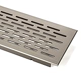 SOTECH Lüftungsgitter Belüftungsblech Lüftungsblech Oval - Edelstahloptik - 500 mm Türlüftung Belüftung Türbelüftung