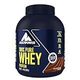 Multipower Whey Protein Shake Pulver 2 kg, Protein Pulver mit Schokoladen-Geschmack und Vitamin B6, ideal zur Regeneration des Körpers nach dem Sport
