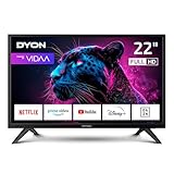 DYON Movie Smart 22 VX - 22 Zoll (55 cm) Full-HD Smart TV mit HD Triple Tuner (DVB-C/-S2/-T2), App Store, Netflix, Prime Video, YouTube, DAZN, Disney+ [Mod. 2025]