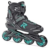 Roces Damen Icon Inliner, Black/Aqua, 39