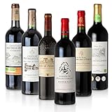 Feinste Weine - Weinselektion 6er Bordeaux Probierpaket (6 * 0,75l) - Frankreich-Probierset mit trockenen Rotweinen