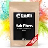 Take Hair Streuhaar Nachfüllbeutel 50g I Hält bei Regen und Wind I Für Männer und Frauen I Schütthaar zur Haarverdichtung I Hair Fibers Haarpuder Haarpulver Haarausfall (Streuhaar Dunkelbraun)