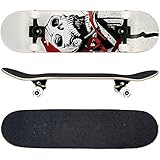 FunTomia Skateboard mit ABEC-9 Kugellager Rollenhärte 100A und 100% 7-lagigem kanadisches Ahornholz Skate Board mit Kicktail