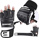 Sawans Boxhandschuhe für Kampfsport, Kampfsport, Kampfsport, Muay Thai, Schwarz , L