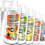 C.P. Sports Konzentrat zuckerfrei 1:80 (ca. 80 Liter Fertiggetränk) + Dosierpumpe – Getränkekonzentrat Getränkesirup Fitness Sport Getränk – L-Carnitin & Vitamine – 1 Liter Kaktusfeige