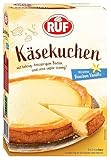 RUF Käsekuchen Backmischung, Cheesecake mit knusprigem Streuselteig, super cremiger Kuchen mit echter Bourbon-Vanille, einfache Zubereitung, 1 x 570g