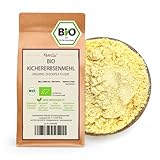 Kamelur 1kg BIO Kichererbsenmehl – BIO Hülsenfrüchte gemahlen ohne Zusätze, für Falafel & mehr - Kichererbsen Mehl BIO in biologisch abbaubarer Verpackung