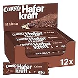 Haferriegel Corny Haferkraft Kakao, Vollkorn & Vegan, Großpackung 12x65g