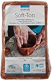 GLOREX 6 8075 337 - Soft Ton terracotta 2500 g, natürlicher, besonders weicher und geschmeidiger Ton, lufthärtend und für Brennofen geeignet, sehr gut für Kinder geeignet