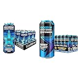 Rockstar Energy Drink XDurance Blueberry - Koffeinhaltiges Erfrischungsgetränk für den Energie Kick, EINWEG (12x 500ml) & XD Power Berry Blast - EINWEG (12x 500ml)