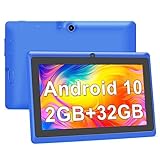 Haehne 7 Zoll Tablet, Android 10 Tablet PC, 2G RAM 32GB ROM, WiFi, Bluetooth, GPS, Type-C,Blau