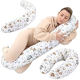 Totsy Baby Stillkissen XXL Schwangerschaftskissen 190 cm - Pregnancy Pillow Body Pillow Seitenschläferkissen Schlafkissen Lagerungskissen Kissen mit Bezug aus Baumwolle Oeko-Tex