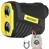 Laser Golf Entfernungsmesser, Jagd Golf Rangefinder mit USB-Aufladung, Precise Flag Pole Locking, Golf Scanning, 6X Vergrößerung für Golf, Jagd, Turnier, IP54 Wasserdicht