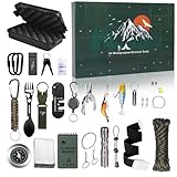 Survival Kit Advent Calendar - 24 Days Christmas Countdown for Men | Daily Outdoor Survival Tools, Gift Set, Portable Camping Gear Gift Idea for Husband Adventurers Hiking Climbing Travel Backpacking