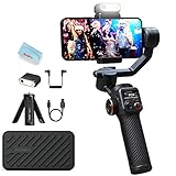 Hohem iSteady M6 Kit Smartphone Gimbal Stabilisator 3-Achsen mit Magnetischer AI-Tracker Fill Light für iPhone Android mit 0,91 Zoll OLED-Display Max. Traglast 400g