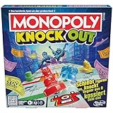Monopoly Knockout, die extra Harte Version des klassischen Spiels, schnelles Spiel auf dem Shuffleboard für bis zu 8 Spieler, für die ganze Familie