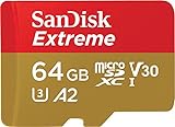 SanDisk Extreme microSDXC UHS-I Speicherkarte 64 GB für Actioncams und Drohnen + Adapter + RescuePRO Deluxe (bis zu 170 MB/s, A2, Class 10, U3, V30)