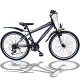 Talson 26 Zoll Mountainbike Fahrrad MIT GABELFEDERUNG & Beleuchtung 21-Gang Faster BBO