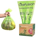 GreFusion Biomüllbeutel 10 Liter x 100 biologisch abbaubarer Folienbeutel Kompostierbare Abfallbeutel