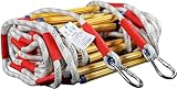 Feuerleiter, Feuerleiter, Feuerleiter, Feuerleiter, Rettungsleiter, Sicherheitsleiter mit Karabinern, Sicherheitsschnur, Sicherheitsgurt