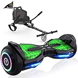 EVERCROSS 6,5 Zoll Hoverboards mit Sitz, App-fähige Bluetooth Hoverboards, Hoverboards mit 3 Pedallichter, Self Balance Scooter Geburtstag Kinder Erwachsene Warenlager in DE