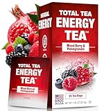 Total Tea Detox Energie Tee - Guayusa Tee - All natural - Appetitzügler - Kaffeeersatz - Kräutertee Mit Koffein - 25 Teebeutel