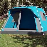 Homgoday Familienzelt für 7 Personen Campingzelt Kuppelzelt Gartenzelt Festivalzelt Trekkingzelt Zelt für Camping Reise Trekking Garten Blau Quick Release
