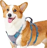 Sicherheitsgeschirr Hund, Ausbruchsicher, Panikgeschirr, Reflektierendes Geschirr mit Griff, Hundegeschirr Stabilen Eindruck für kleine, mittelgroße und große Hunde