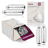 Vaily Sahnekapseln 24er Pack - N2O Kapseln für Sahnespender und Sahnesyphons - Zum einfachen Zubereiten von Sahne, Espumas, Suppen und mehr