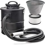 Aschesauger 15L 1200W Kaminsauger Staubsauger (Kabellänge ca. 1,5 m) Inklusive HEPA Filter + Blasfunktion + DUAL Filter Syste Deal zum Reinigen von Kaminöfen, Grills und Feuerstellen SN119