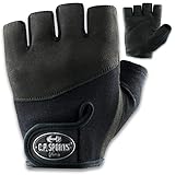 C.P.Sports Iron-Handschuh Komfort | gepolsterte Trainingshandschuhe Herren und Damen | Handschuhe für Kraftsport, Krafttraining, Bodybuilding, Gym, Fitness, Sport oder Fahrradhandschuhe | Größe L