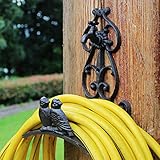 Robuste Wand-Schlauchtrommel – Gusseisen-Schlauchhalter für den Innen- und Außenbereich – Metall-Schlauchregal und Ständer für Gartenaufbewahrung