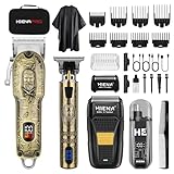 HIENA PRO Profi Haarschneidemaschinen für Herren, Schnurloser Haarschneider Bartschneider Folienrasierer Nasentrimmer Set, USB Wiederaufladbares Komplettset Elektrisches Haarschneide-Kit (303 Set)