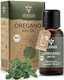 Heldengrün® BIO Oregano Öl [HOCHDOSIERT] mit +82% Carvacrol - Zertifiziertes Lebensmittel zum Einnehmen - Oreganoöl Bio aus Griechenland - Oregano Oil