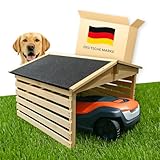 STAHLMANN® Mähroboter Garage [77,5 x 73 x 63 cm] - Rasenroboter Garage [wetterfest] Mähroboter Garage [Made IN Europe]