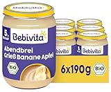 Bebivita Abendbrei Grieß-Banane-Apfel, 190g 6er Pack (6x190g)