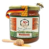Imkerei zum Lederer - Deutscher Waldhonig - Roher Premium Honig aus dem Bayerischen Wald - Naturbelassener, flüssiger Honig aus Honigtau (500g)