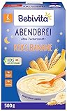 Bebivita Milchbreie ohne Zuckerzusatz Abendbrei Keks-Banane (4x500g)