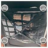 Autodachnetz-Aufbewahrungstasche, 80 x 54 cm, stärkt die Last, weniger Fall, verstärkte X-förmige Struktur, verstellbar, passt zu den meisten SUV und Minivan