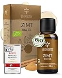 Heldengrün® BIO Zimtöl [100% NATURREIN] Zertifiziertes Lebensmittel zum Einnehmen - Echtes Zimtöl ätherisch - Zimt Öl - Cinnamon Essential Oil