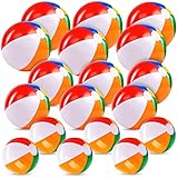 JOYIN Wasserball (18 Stück), Kombi-Set enthält 18 Aufblasbare Strandbälle in 50.8cm (6) und 30.48cm (6), Strand Balls Pool Party Spielzeug