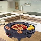 2-in-1-Elektrogrill und heißer Topf, 2000 W, 3 l, mit Ölwanne, chinesisches Fondue-Gerät, für Küche, Esszimmer, Restaurants, Familientreffen