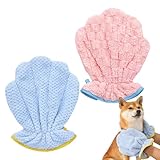 Super saugfähige Haustierhandschuhe, 2 Stück, Hunde-Trockenhandschuhe, atmungsaktive Handtücher für Katzen und Welpen, zum Baden und Pflegen, Heimgebrauch, schnell trocknender Haustierbedarf für