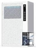 Heelay® 5L/24H Luftentfeuchter Elektrisch Winter Lüfter Heiztrockner Leise Tragbarer Entfeuchter Entfeuchter Kippschutz Powermodus Schlafmodus Timer für Schlafzimmer Badezimmer Keller