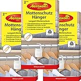 Aeroxon Mottenfalle Kleidermotten, Mottenschutz für Kleiderschrank - 3x2 Stück - Mottenschutz-Hänger - Kleidermotten bekämpfen - alternative zu Mottenpapier - Kleidermottenfalle - Mottenkugeln